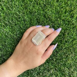 Opal White Monalisa Stone Ring